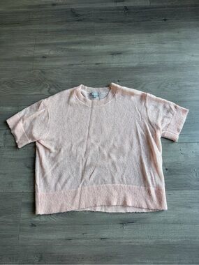 J. Crew Alpaca-blend oversized sweater T-shirt - light pink - size medium